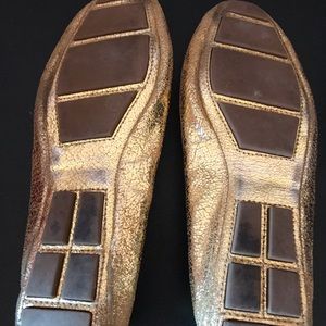 Tory Burch gold flats